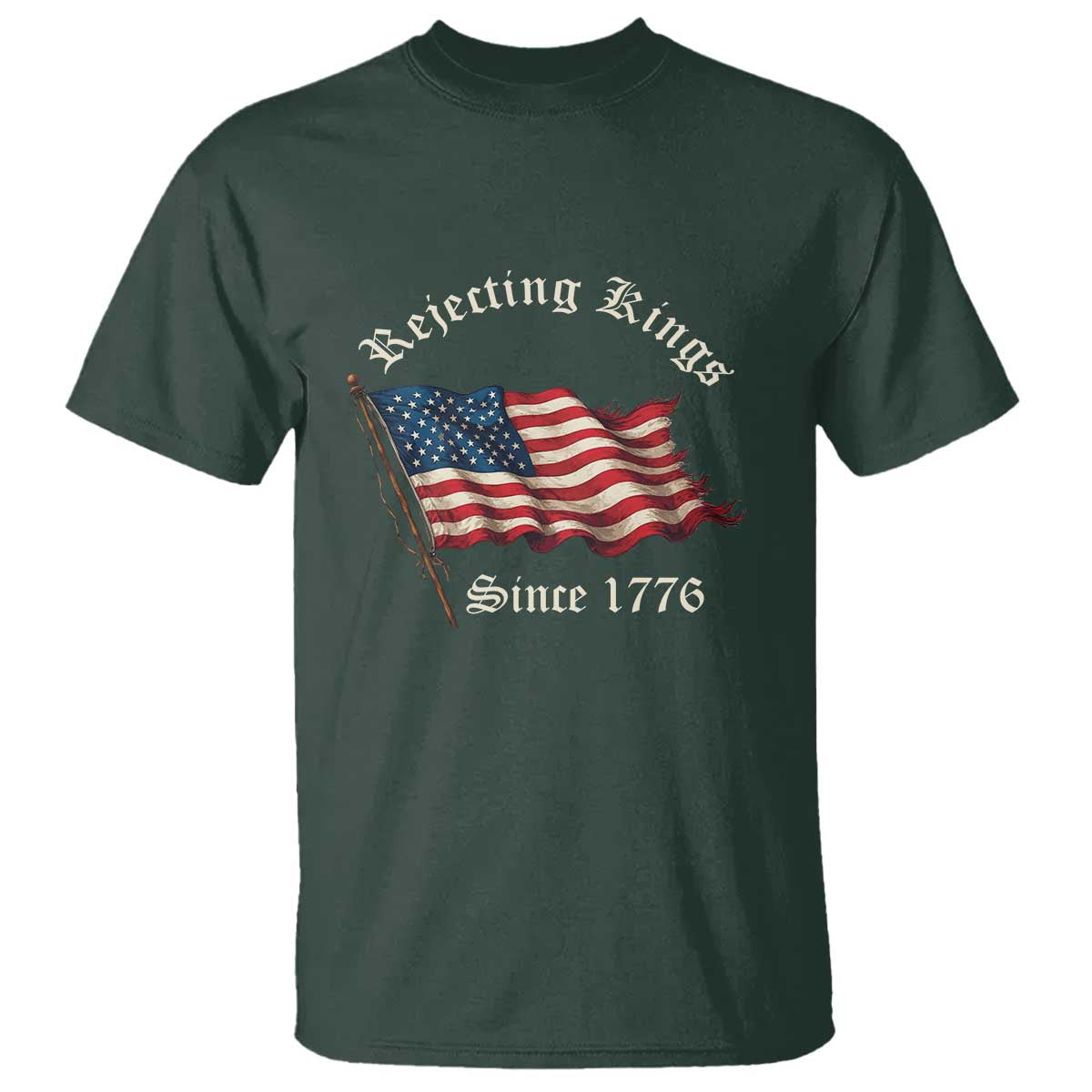 rejecting-kings-t-shirt-since-1776-no-kings-in-america-retro-us-flag
