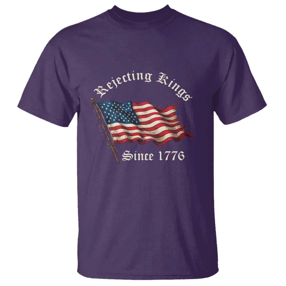 rejecting-kings-t-shirt-since-1776-no-kings-in-america-retro-us-flag