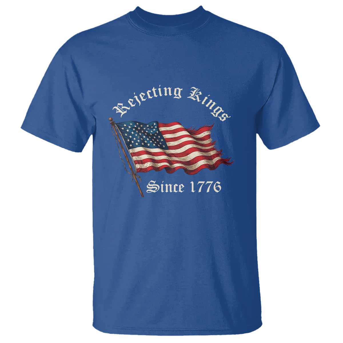 rejecting-kings-t-shirt-since-1776-no-kings-in-america-retro-us-flag