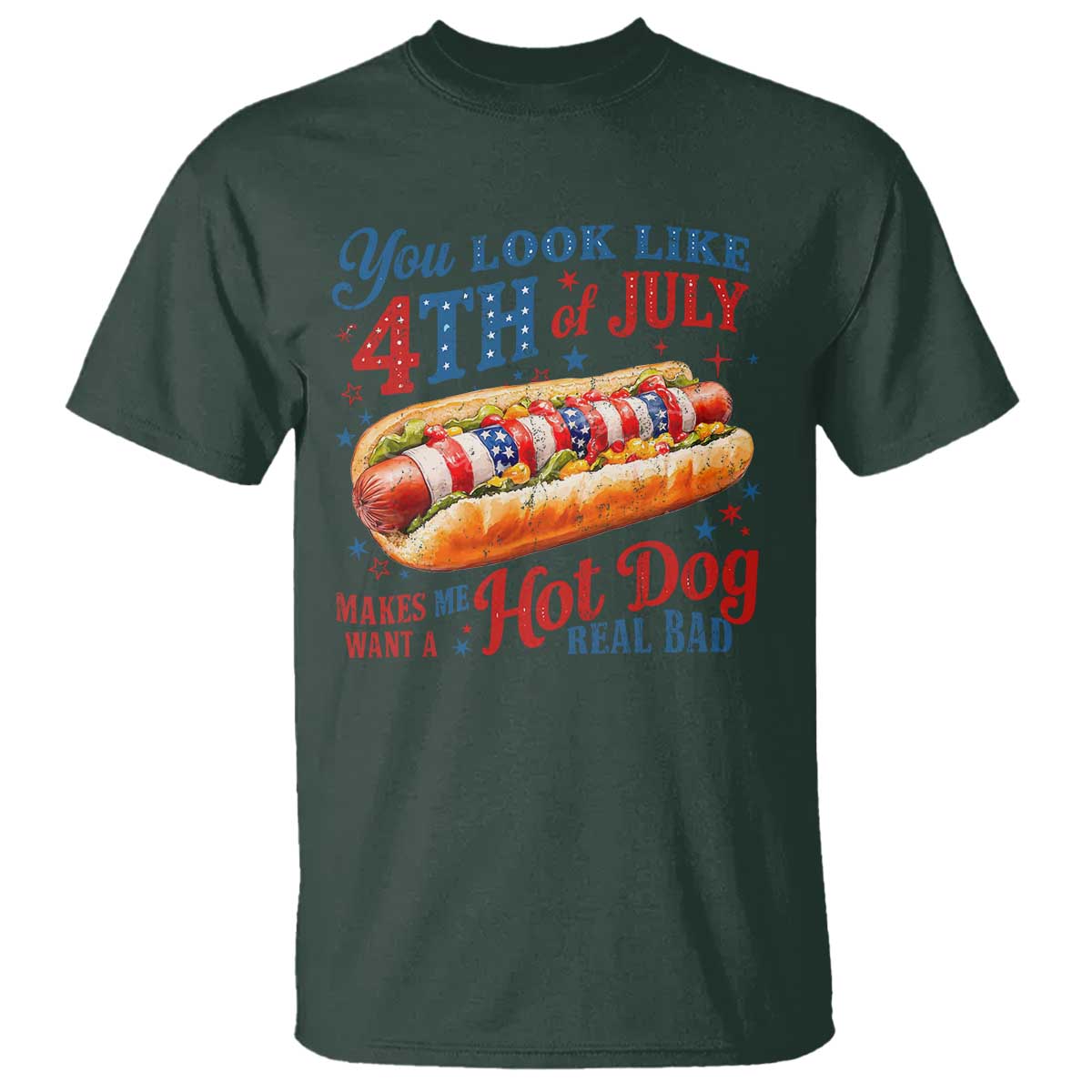you-look-like-4th-of-july-hot-dog-t-shirt-funny-patriotic-food-meme