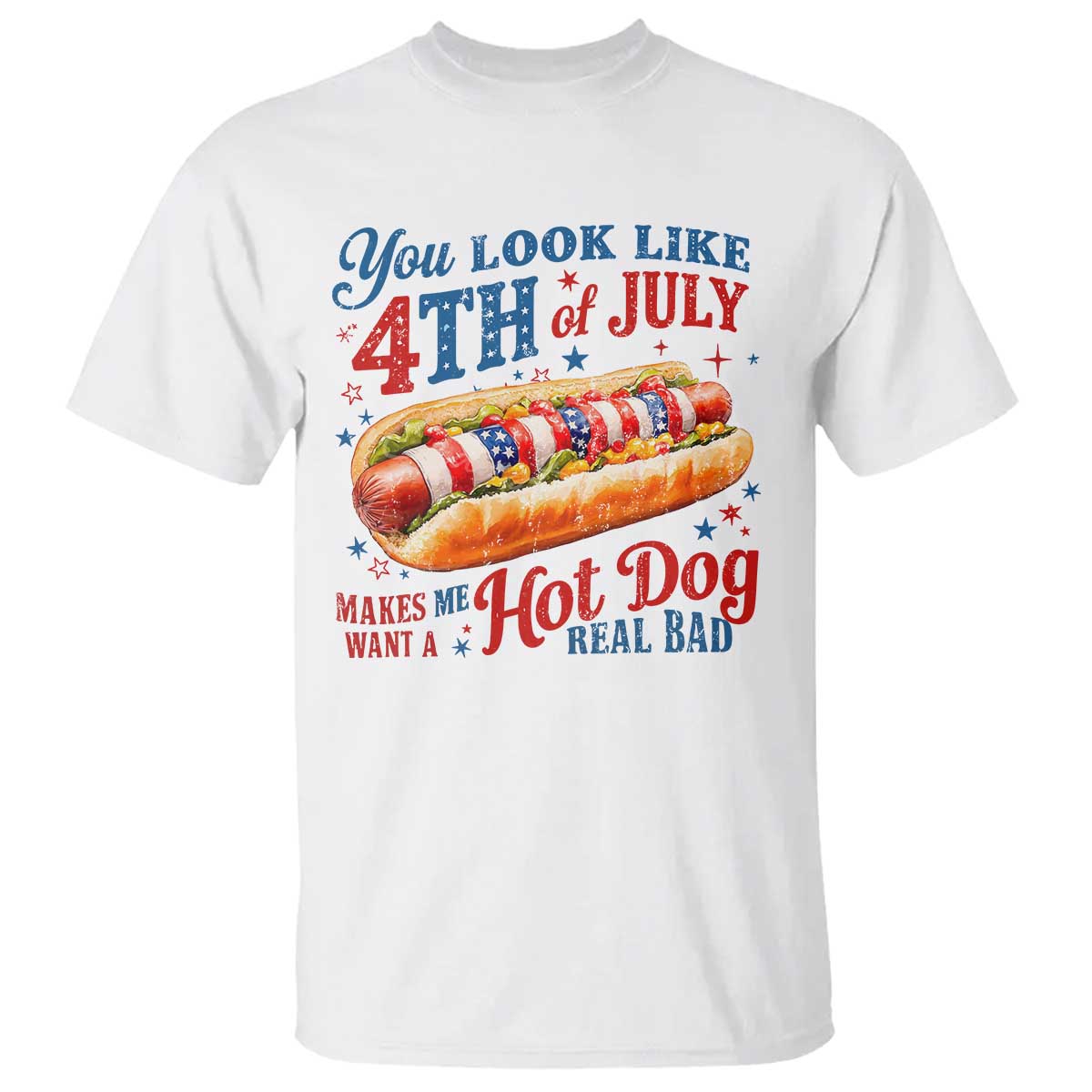 you-look-like-4th-of-july-hot-dog-t-shirt-funny-patriotic-food-meme