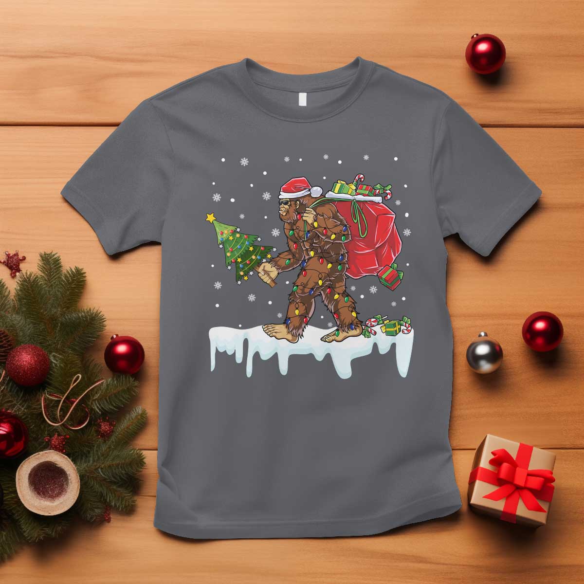 bigfoot-christmas-tree-lights-t-shirt-believe-xmas-sasquatch-lovers-funny