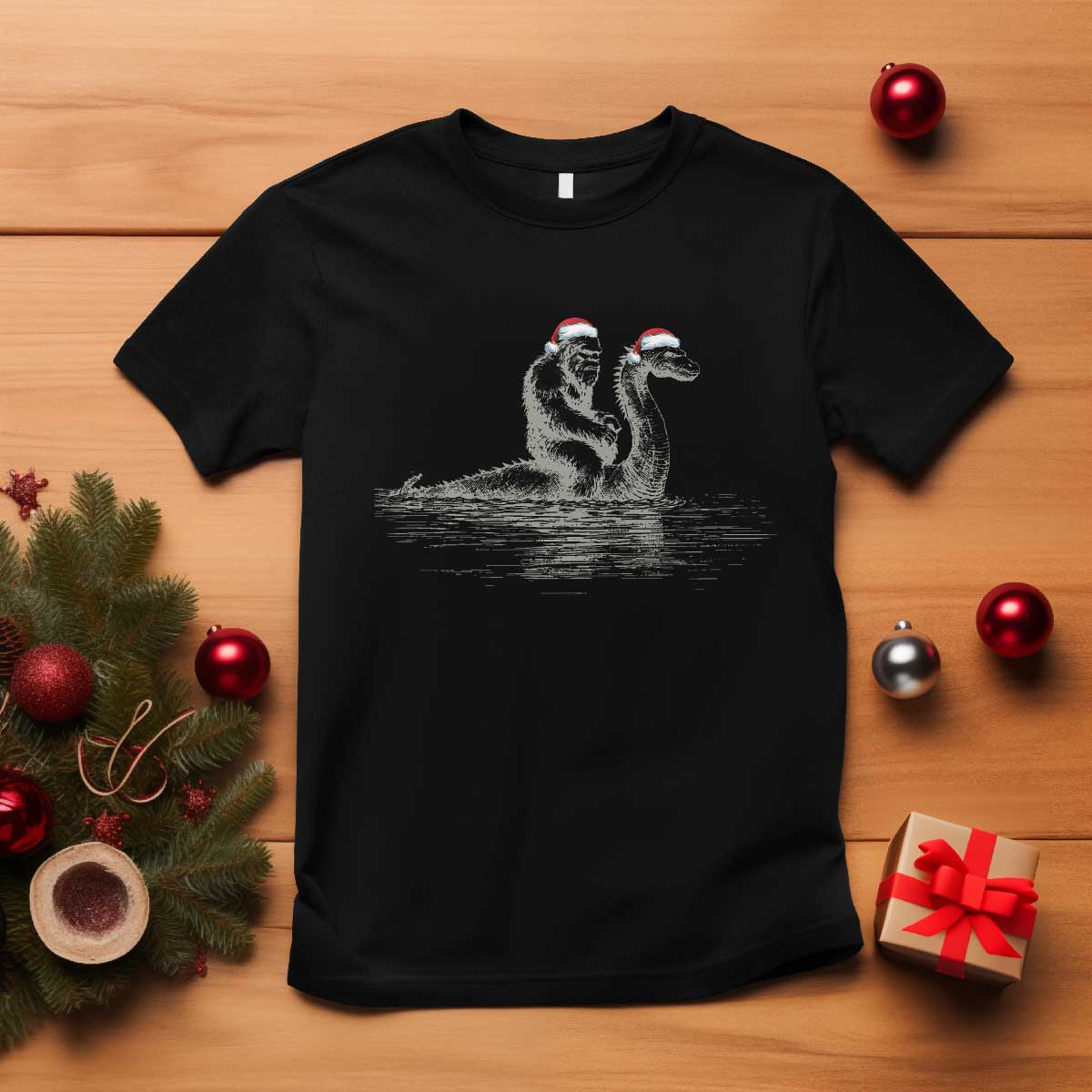 bigfoot-christmas-t-shirt-funny-hilarious-loch-ness-monster-really-sasquatch-lovers