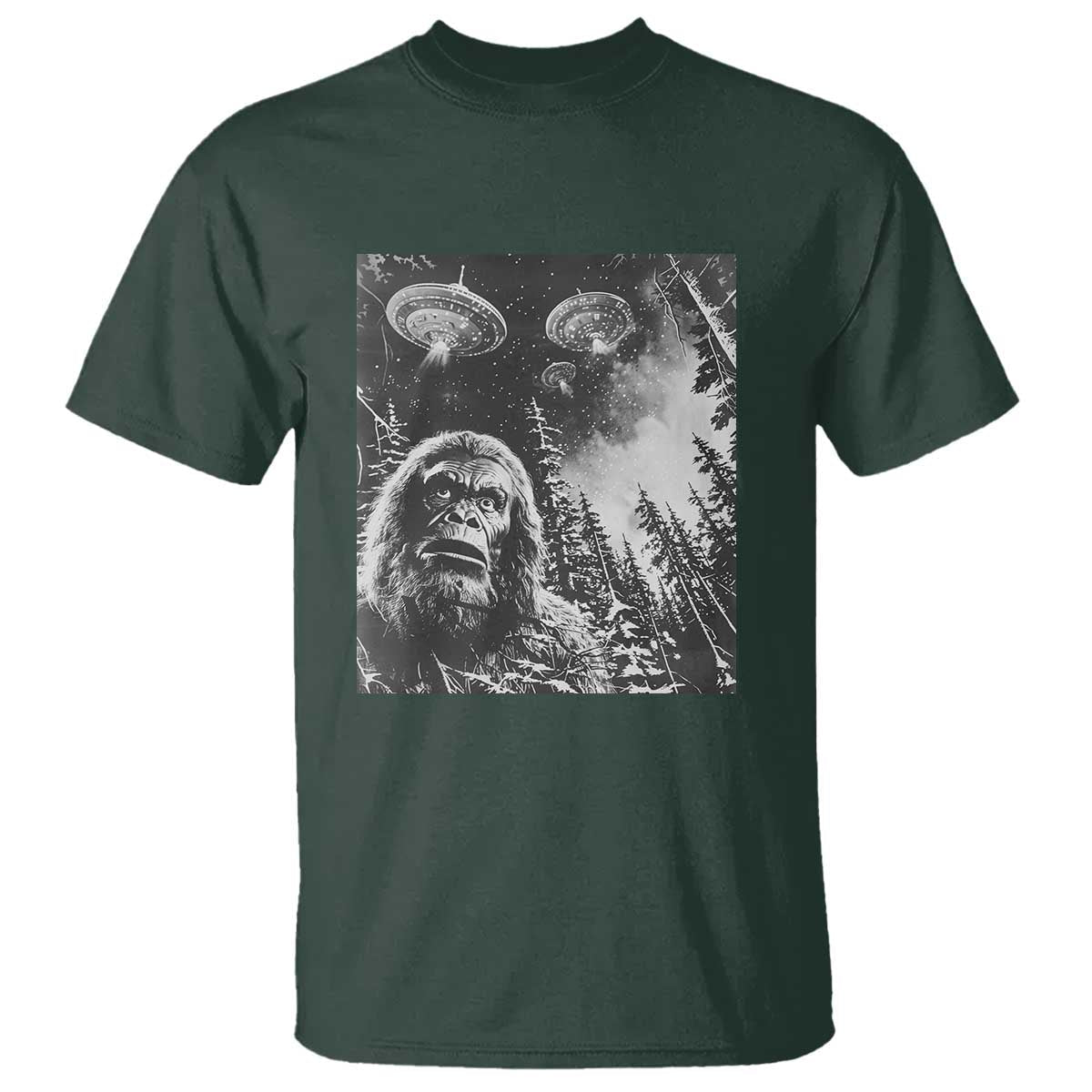 funny-graphic-bigfoot-selfie-with-ufos-weird-t-shirt-funny-graphic-bigfoot-selfie-with-ufos-weird