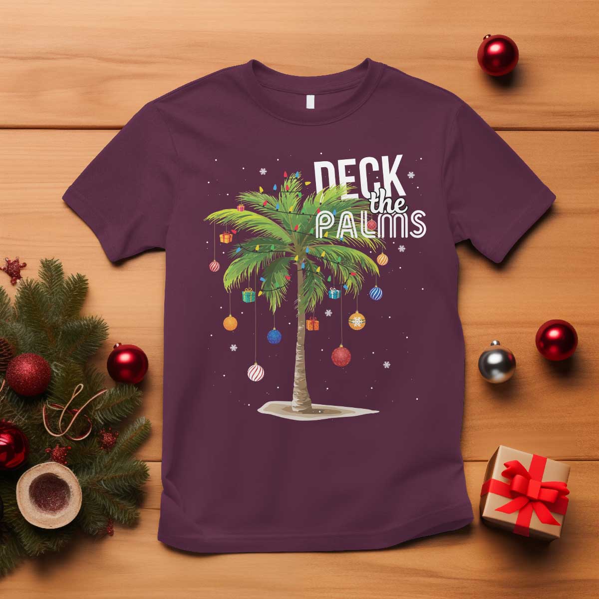 hawaiian-christmas-t-shirt-deck-the-palms-christmas-palm-tree-beach-family-vacation