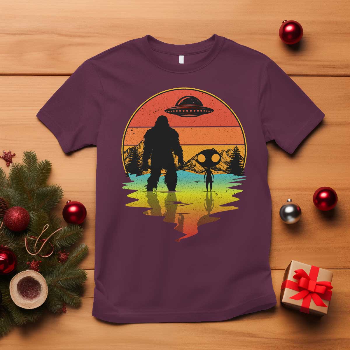 funny-bigfoot-christmas-t-shirt-believe-bigfoot-alien-santa-hat-sasquatch-loves