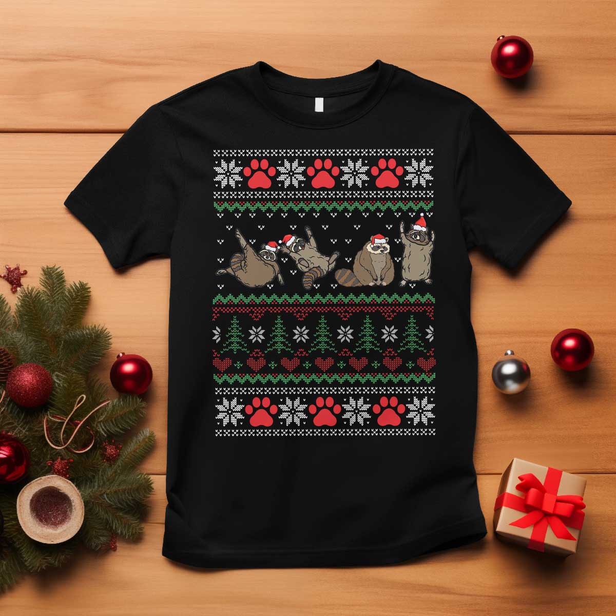 raccoon-christmas-t-shirt-funny-ugly-christmas