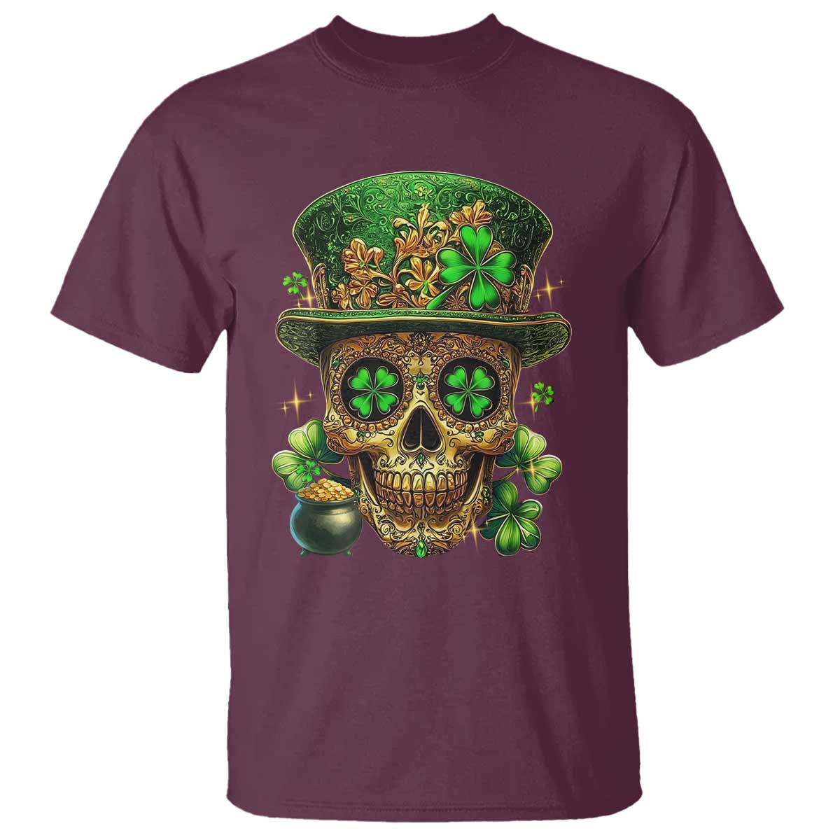 sugar-skull-st-patrick-day-t-shirt-de-los-muertos-lucky-shamrock