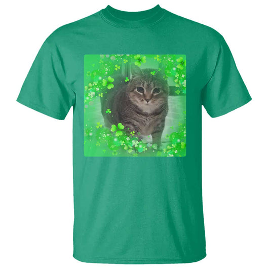 funny-cat-meme-st-patricks-day-t-shirt-lucky-shamrock-goofy-ahh-cat