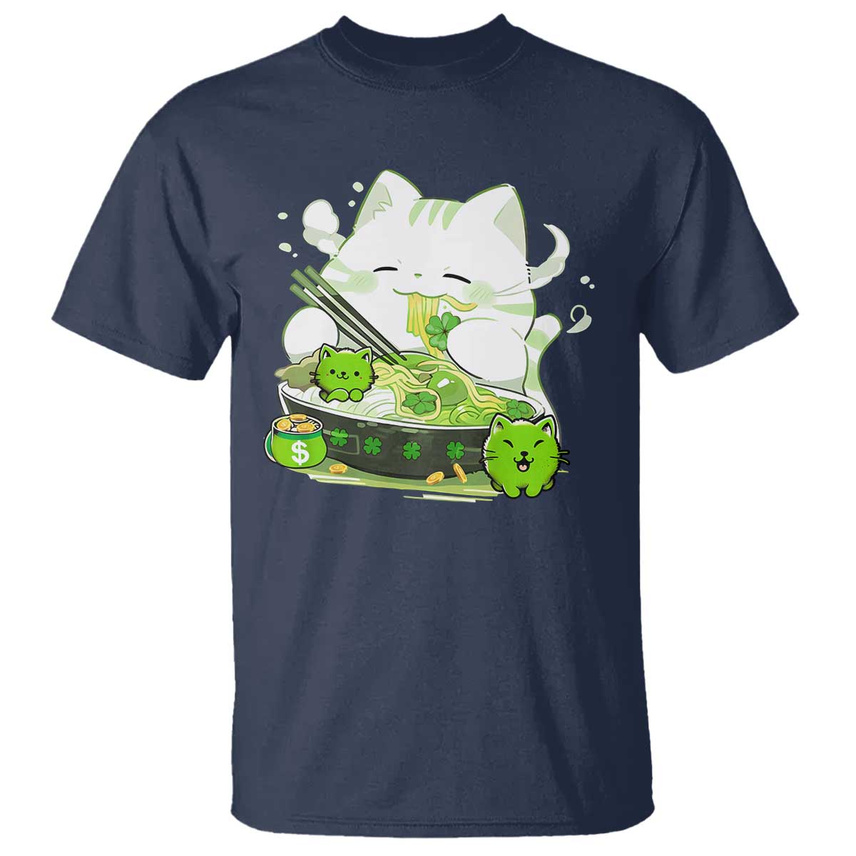 st-patricks-day-cats-t-shirt-irish-eating-ramen-noodles-cute-anime-shamrocks