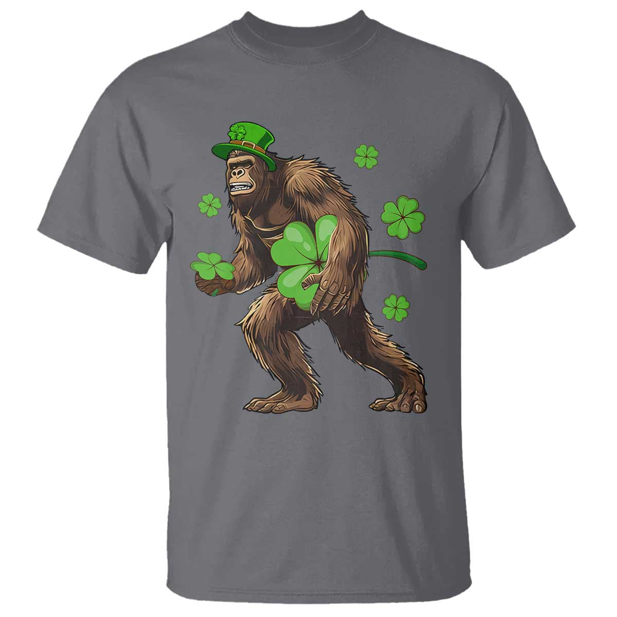 st-patricks-day-bigfoot-t-shirt-funny-sasquatch-shamrock
