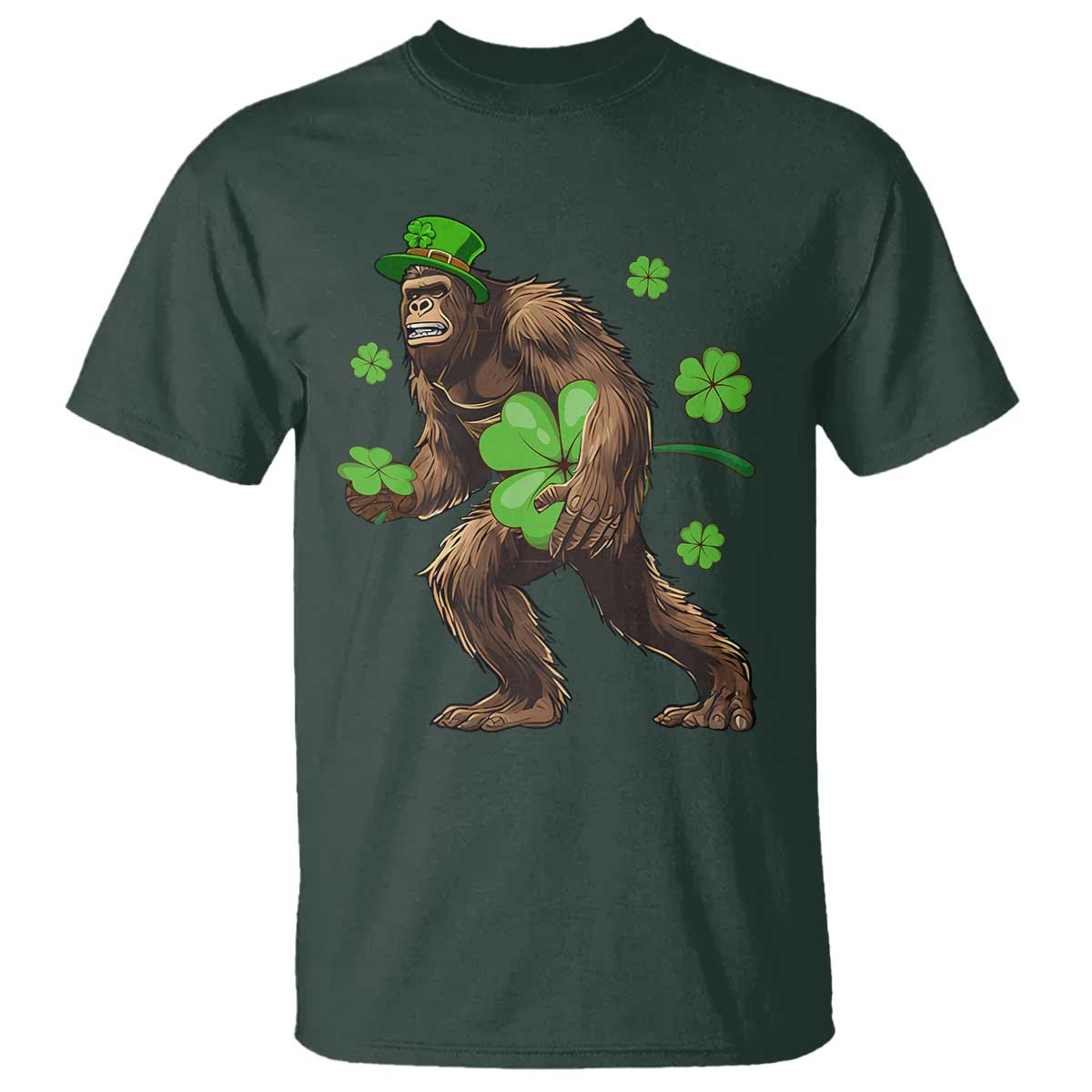 st-patricks-day-bigfoot-t-shirt-funny-sasquatch-shamrock