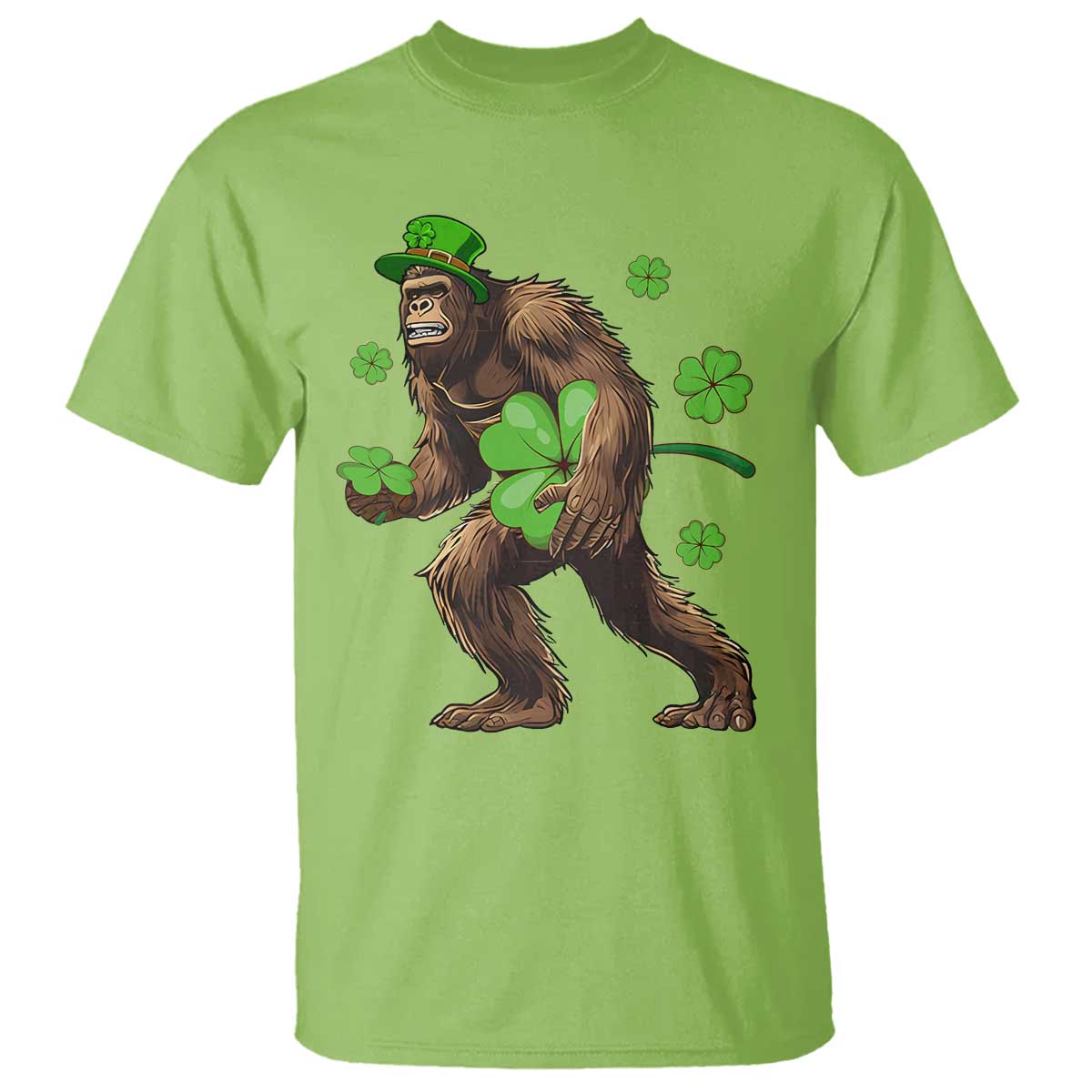 st-patricks-day-bigfoot-t-shirt-funny-sasquatch-shamrock