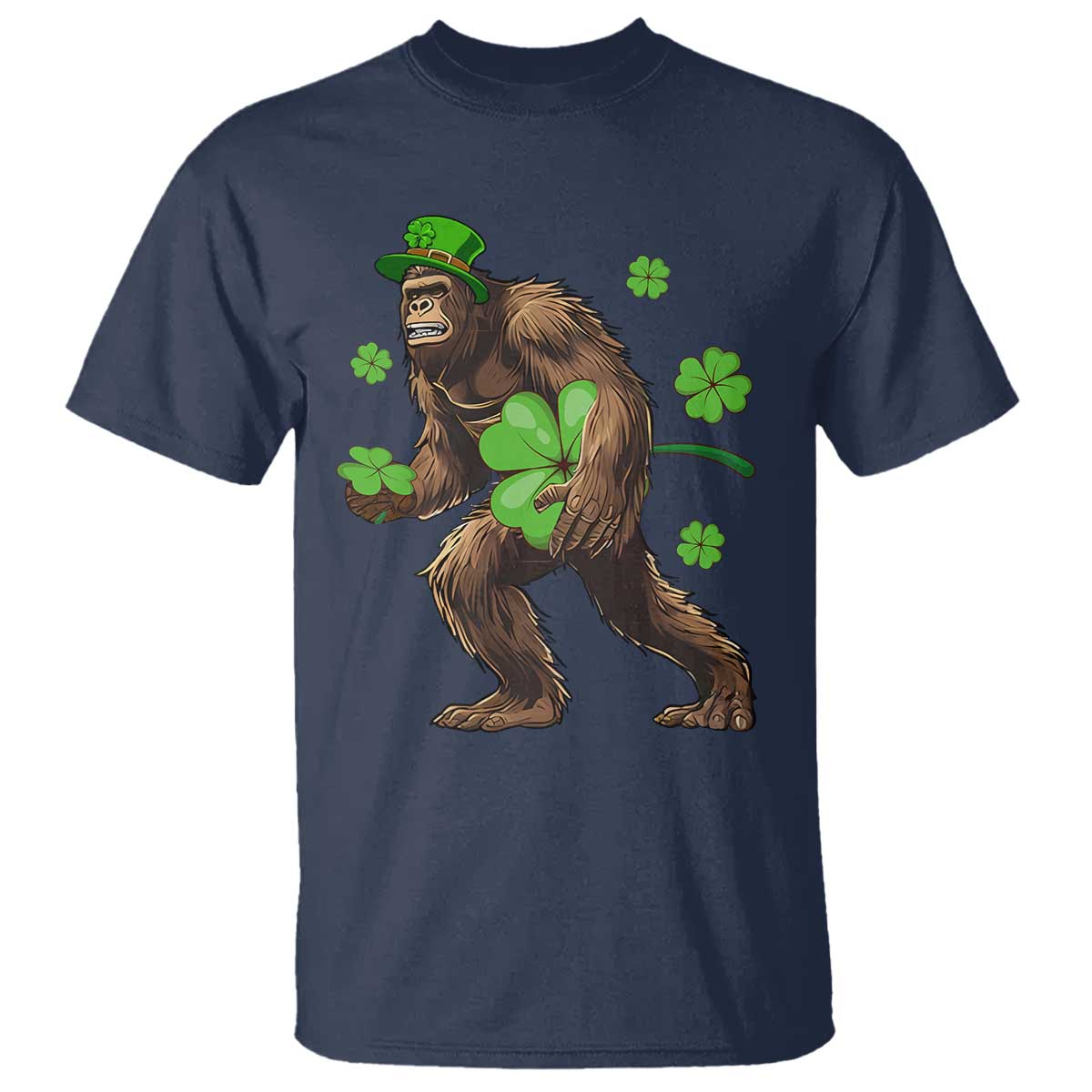 st-patricks-day-bigfoot-t-shirt-funny-sasquatch-shamrock