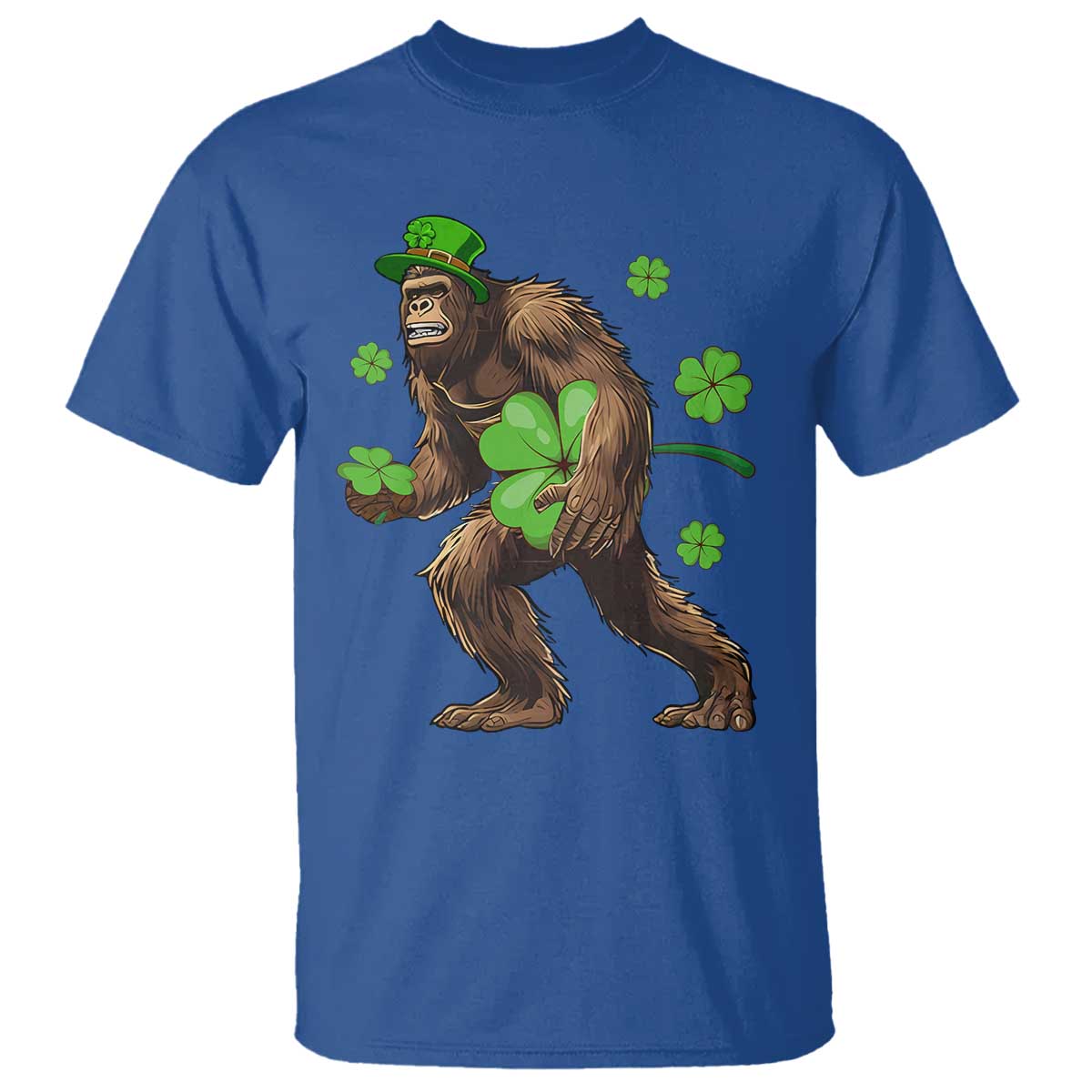 st-patricks-day-bigfoot-t-shirt-funny-sasquatch-shamrock