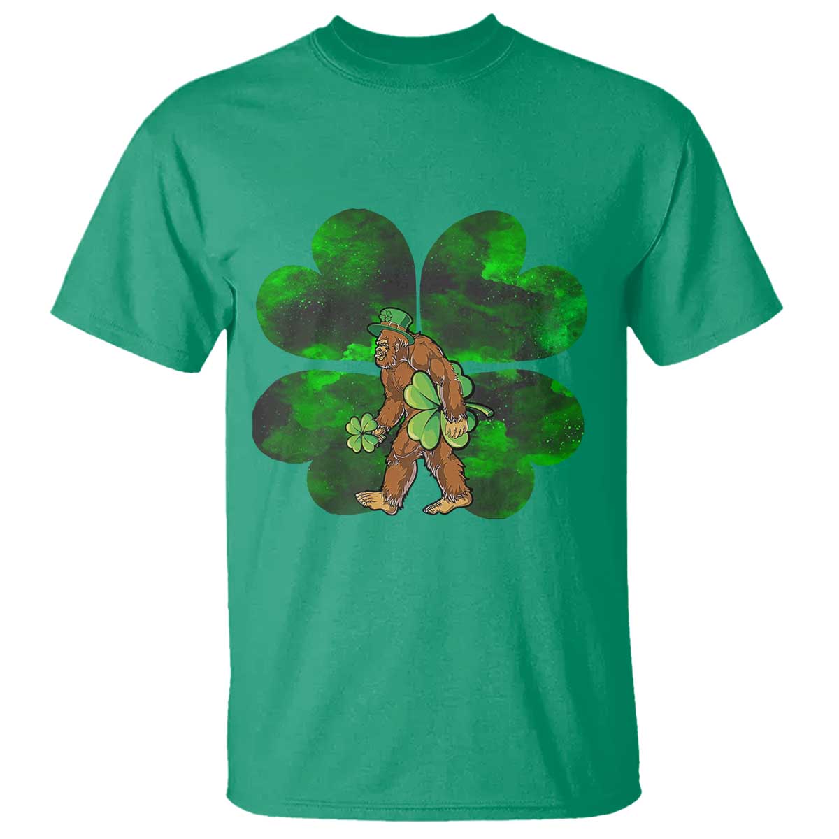 st-patricks-day-lucky-shamrock-bigfoot-t-shirt-funny-sasquatch-irish