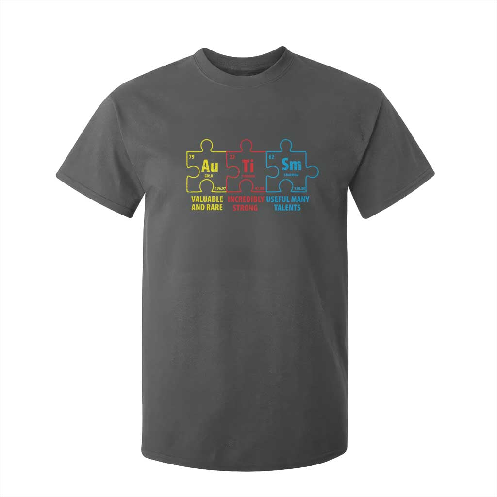 Autism Support T Shirt For Kid Elements Periodic Table ASD