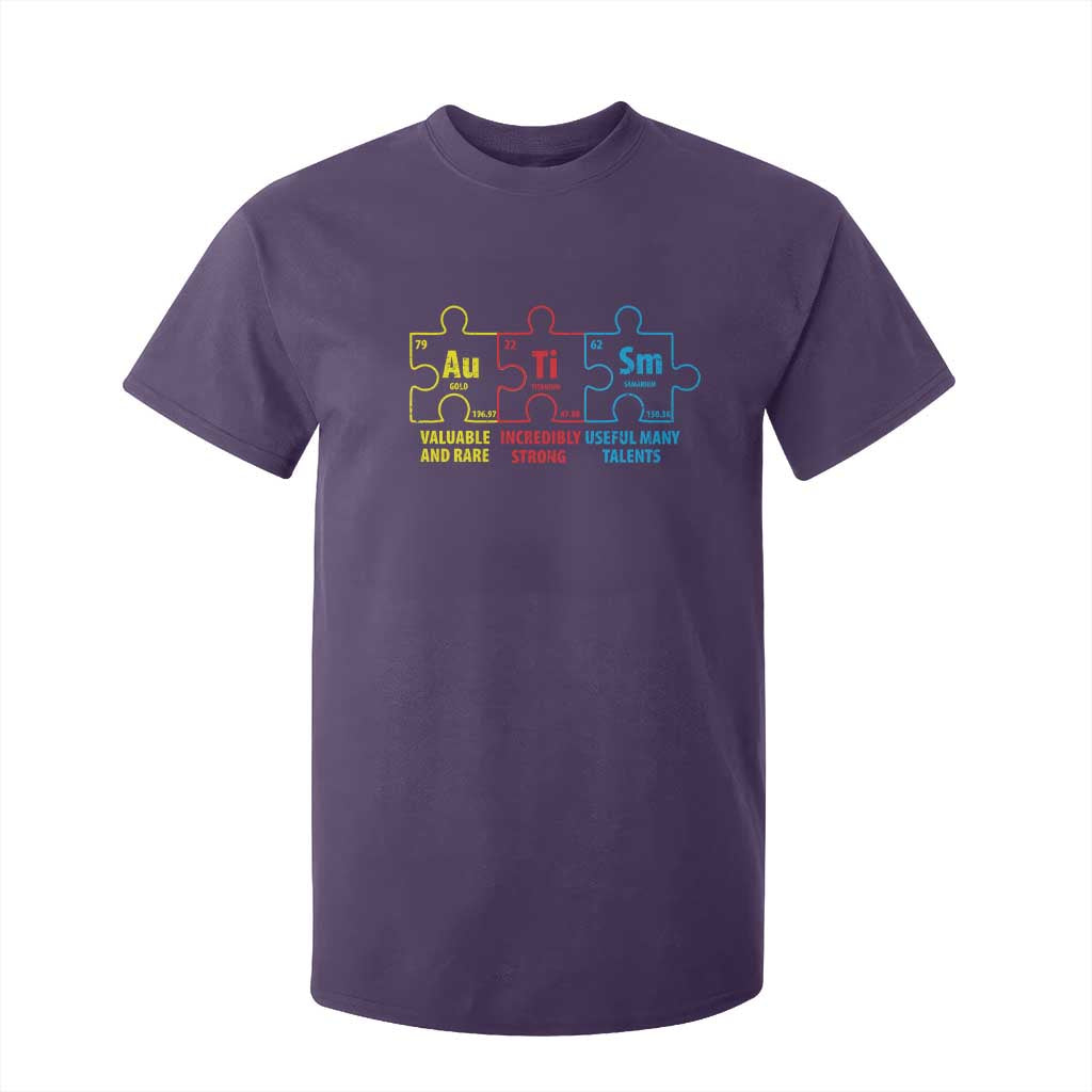 Autism Support T Shirt For Kid Elements Periodic Table ASD