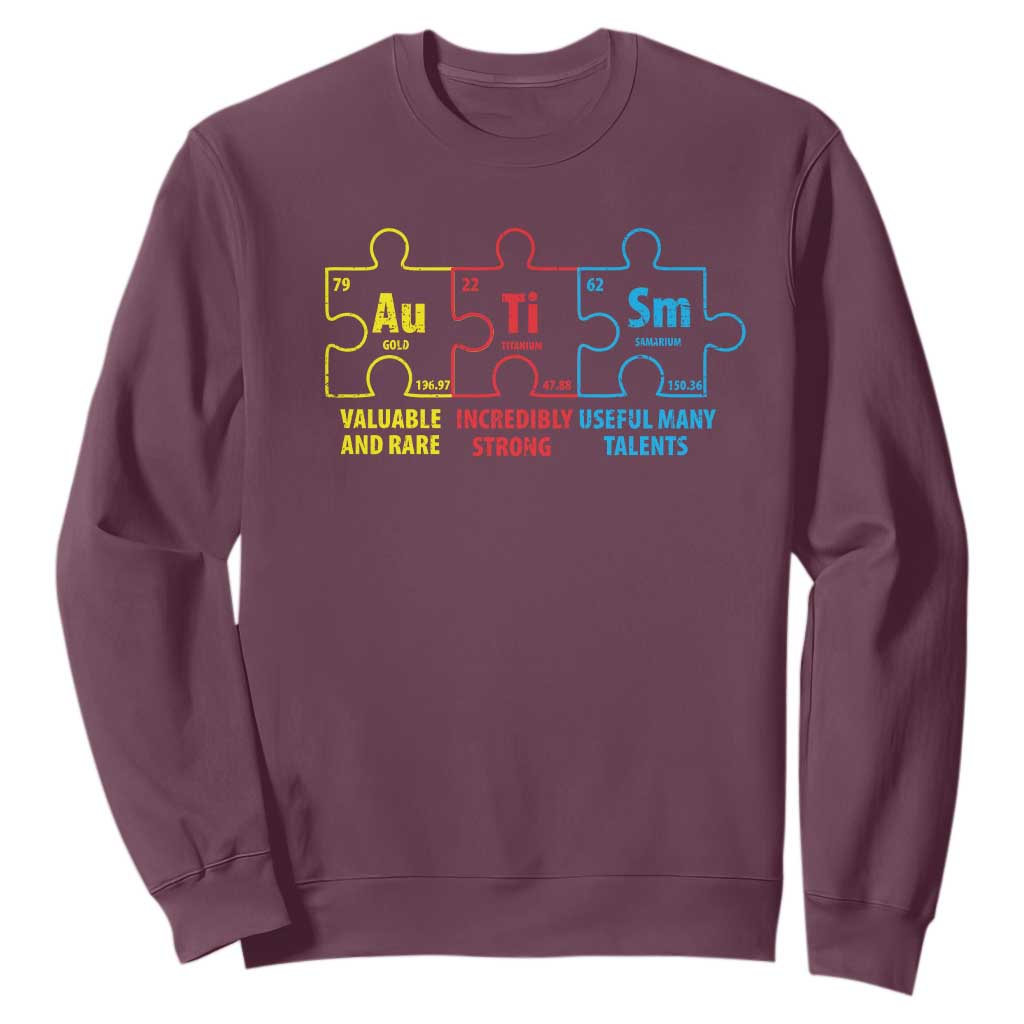 Autism Support Sweatshirt Elements Periodic Table ASD