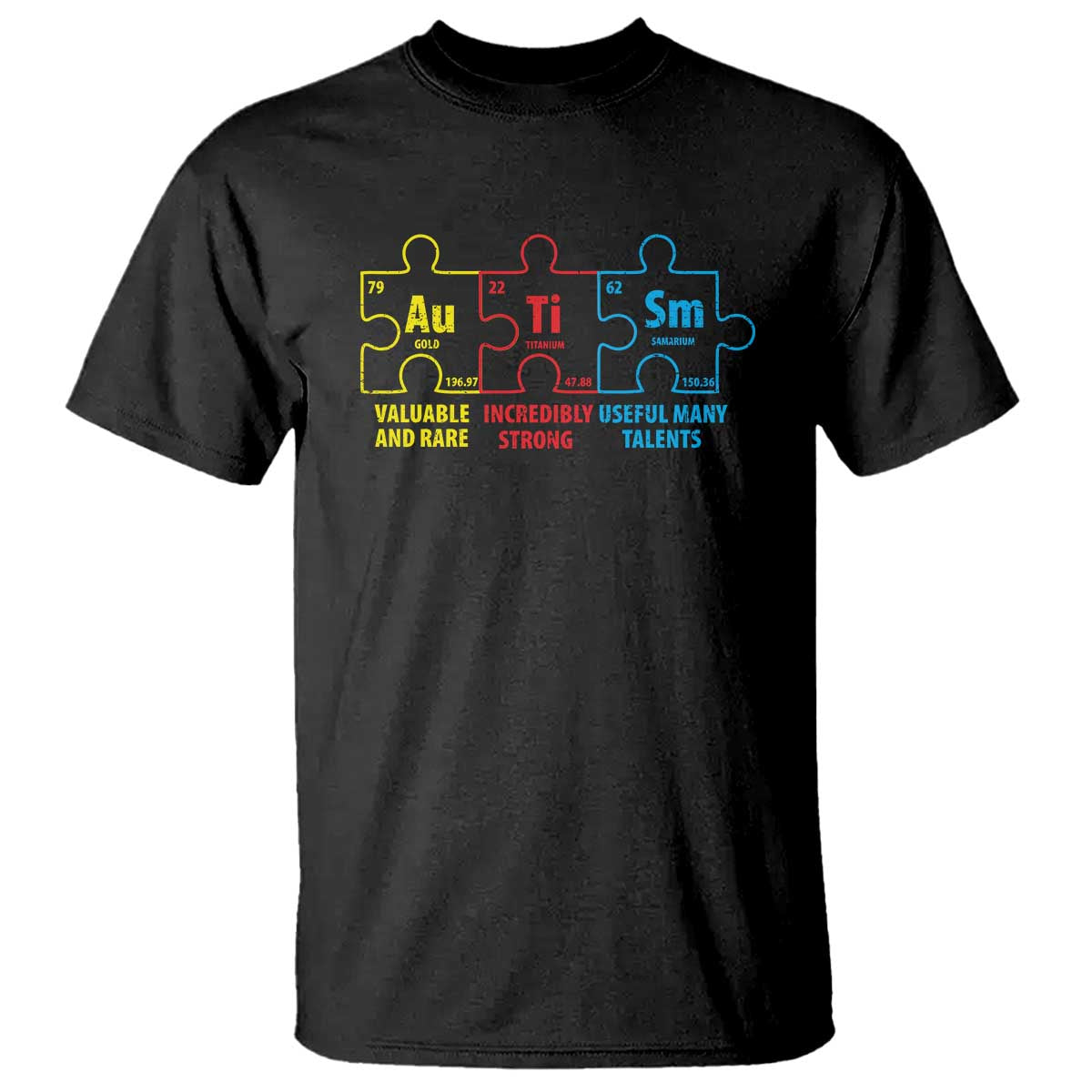 Autism Support T Shirt Elements Periodic Table ASD