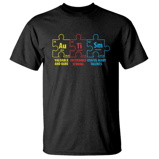 Autism Support T Shirt Elements Periodic Table ASD