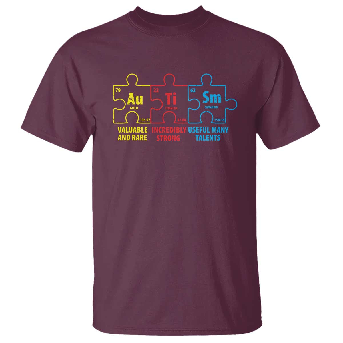Autism Support T Shirt Elements Periodic Table ASD
