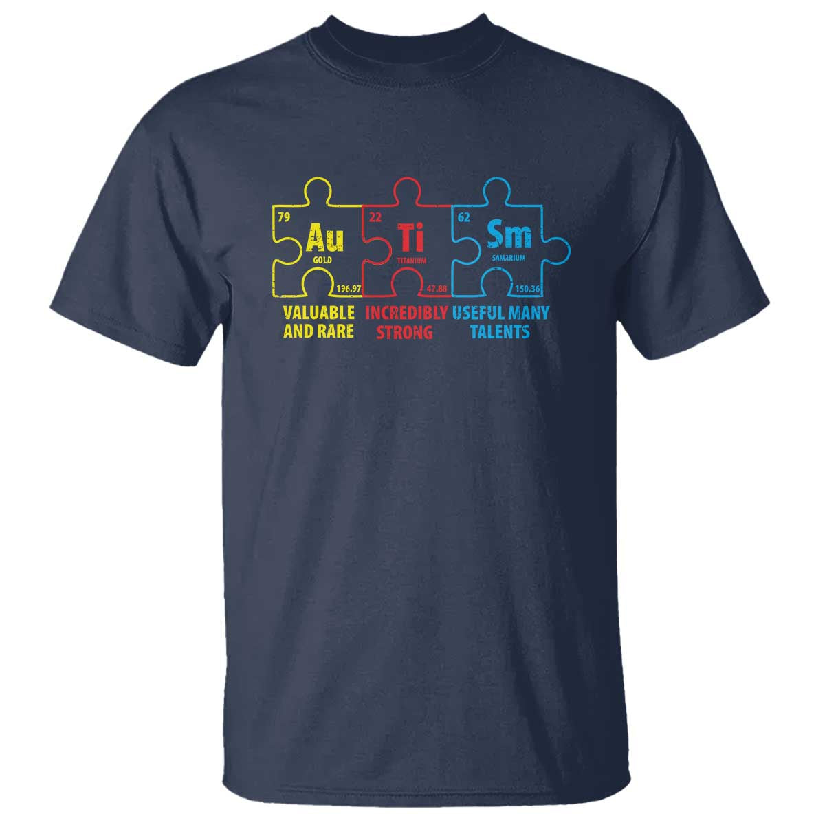 Autism Support T Shirt Elements Periodic Table ASD