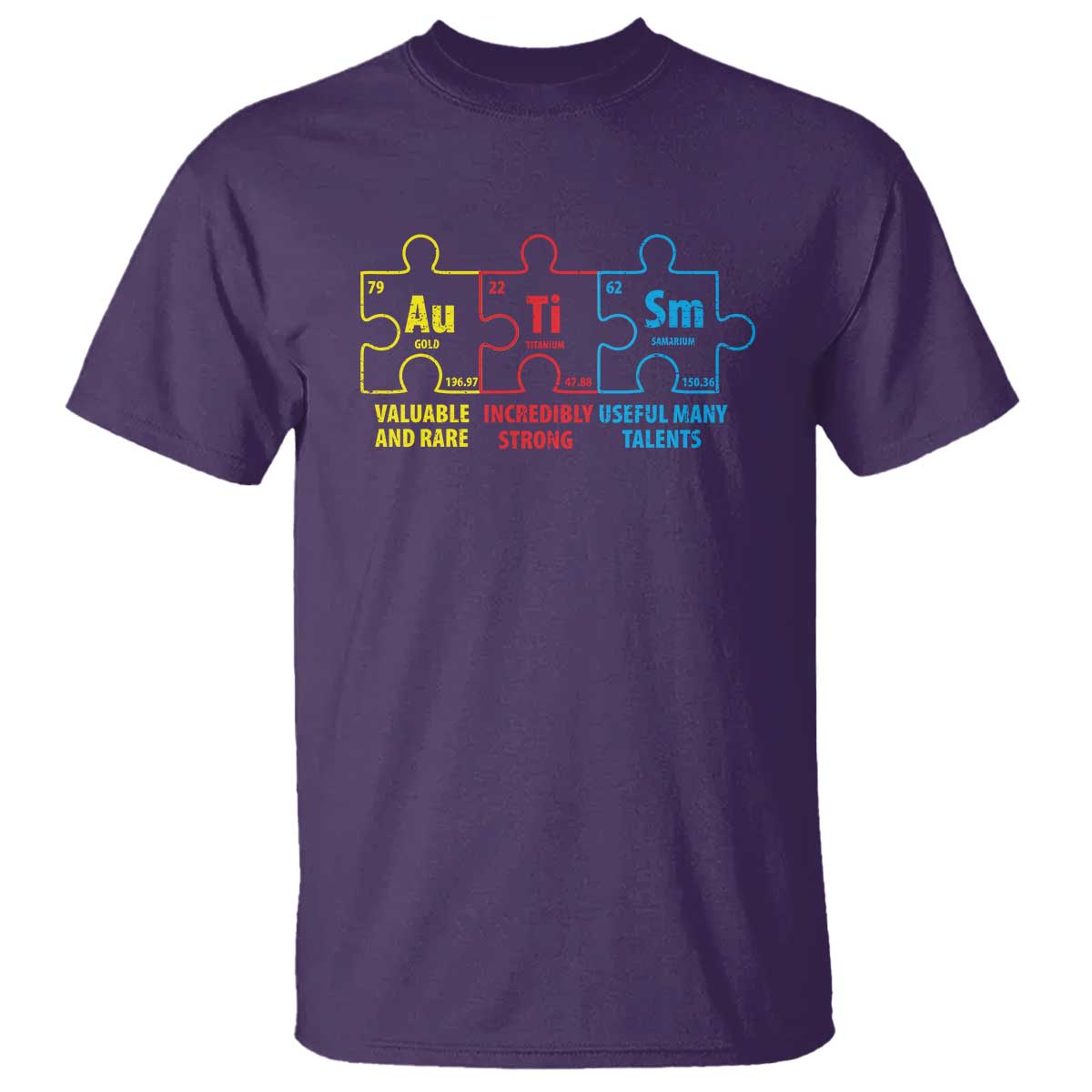 Autism Support T Shirt Elements Periodic Table ASD