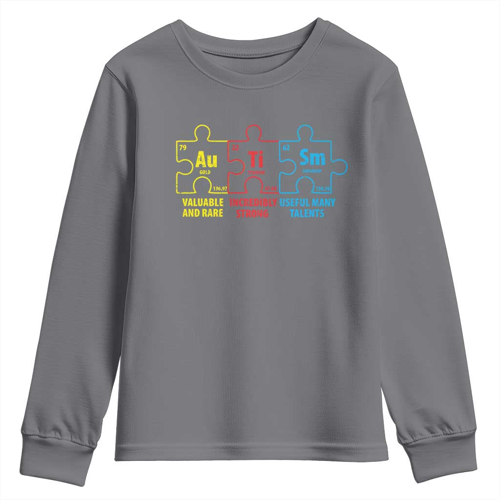 Autism Support Youth Sweatshirt Elements Periodic Table ASD