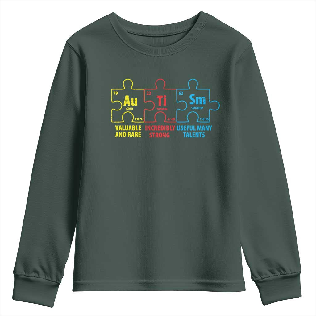 Autism Support Youth Sweatshirt Elements Periodic Table ASD