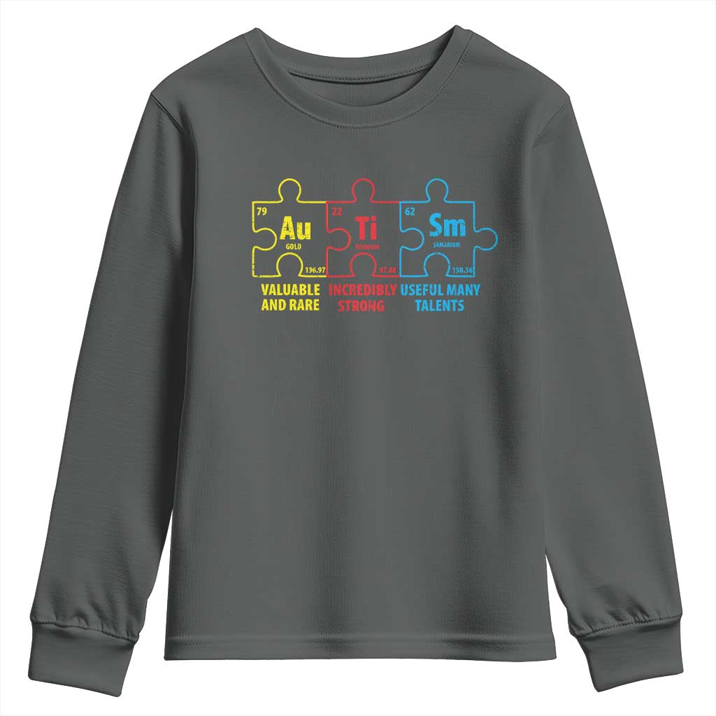 Autism Support Youth Sweatshirt Elements Periodic Table ASD