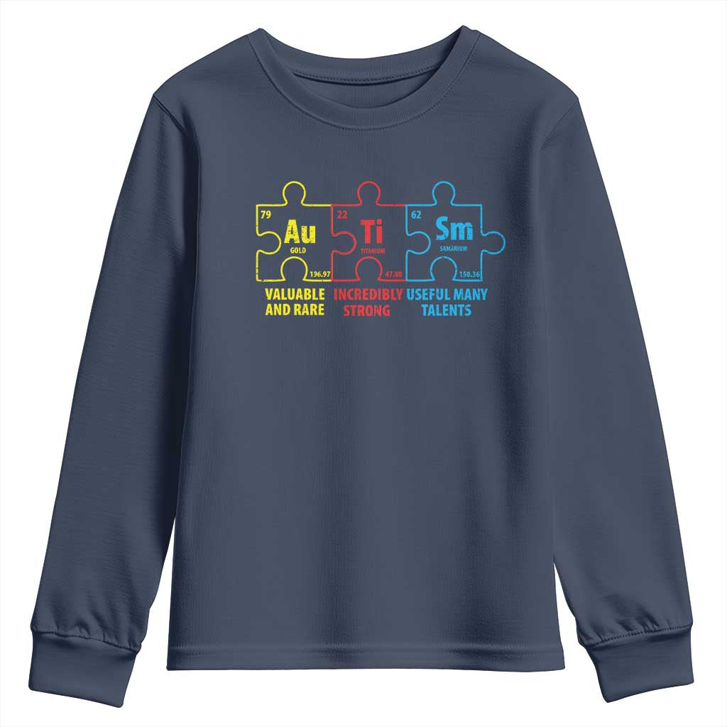 Autism Support Youth Sweatshirt Elements Periodic Table ASD