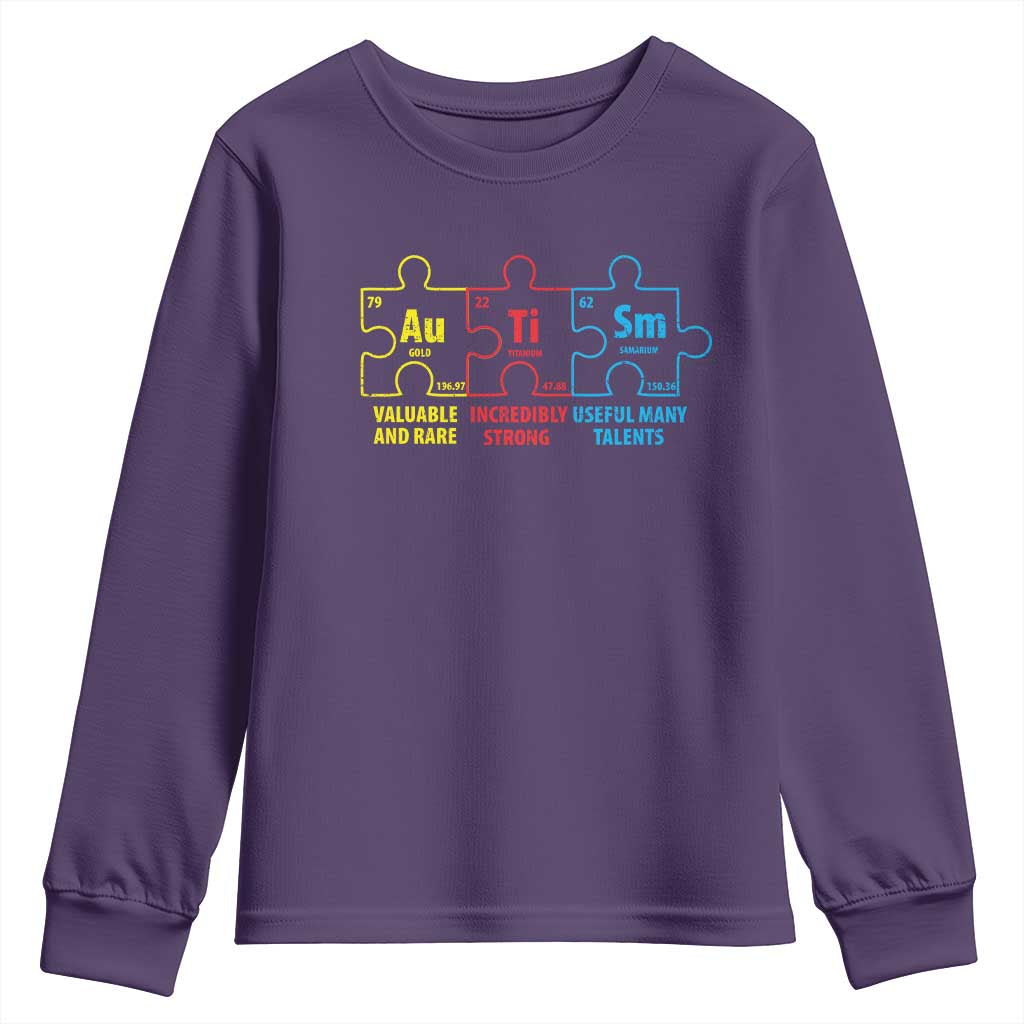 Autism Support Youth Sweatshirt Elements Periodic Table ASD