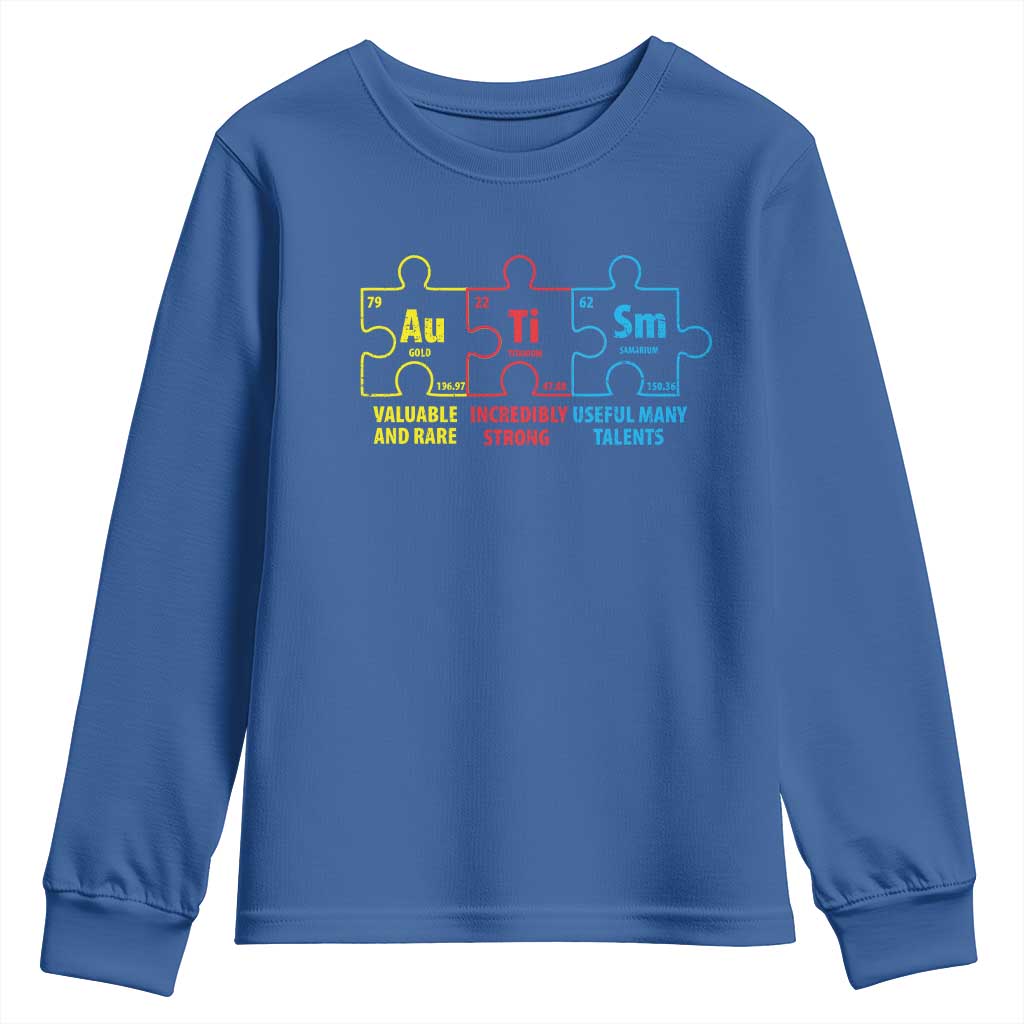 Autism Support Youth Sweatshirt Elements Periodic Table ASD