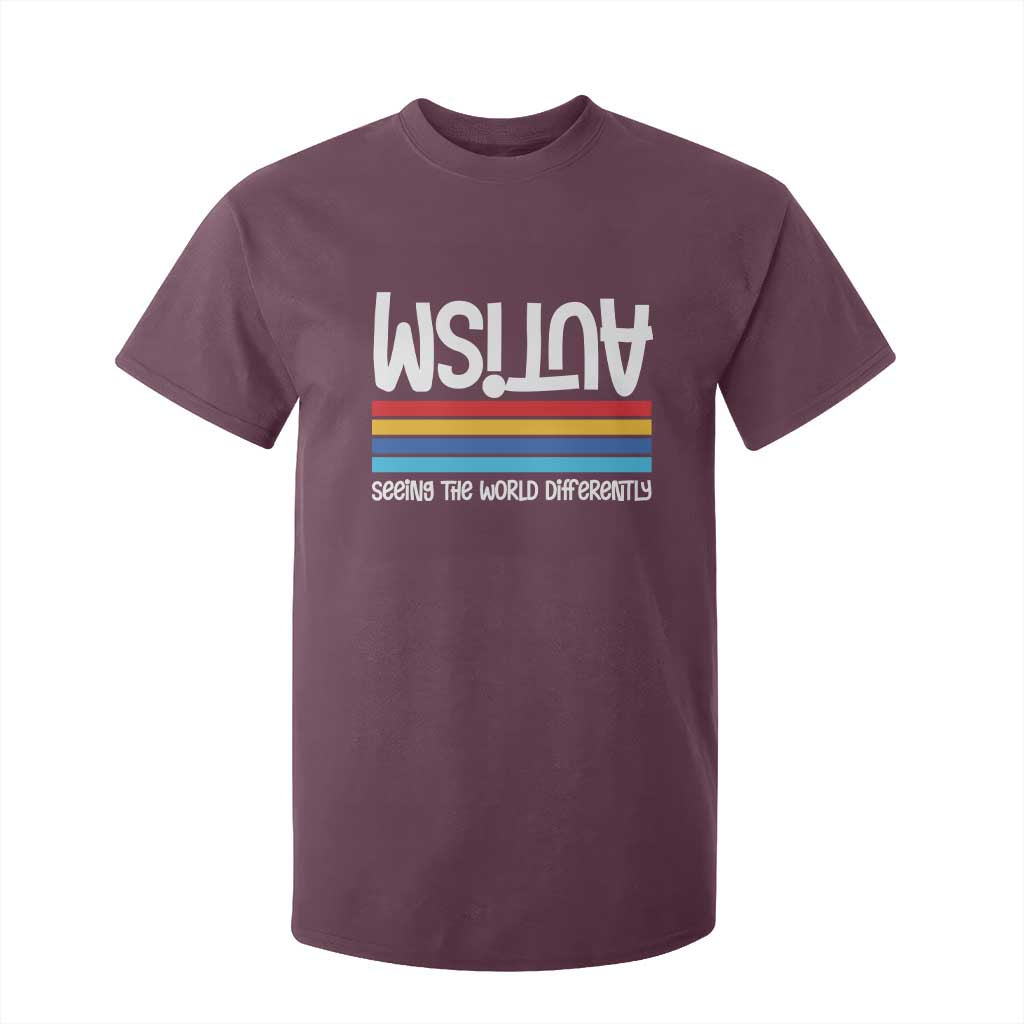 Autism Support T Shirt For Kid Seeing the World Differently ASD Month