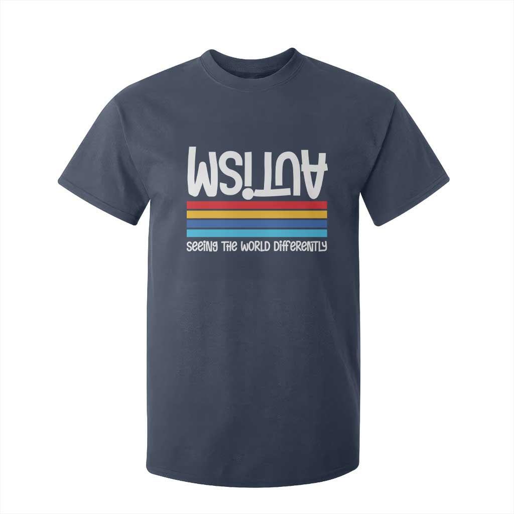 Autism Support T Shirt For Kid Seeing the World Differently ASD Month