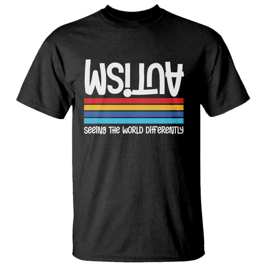 Autism Support T Shirt Seeing the World Differently ASD Month