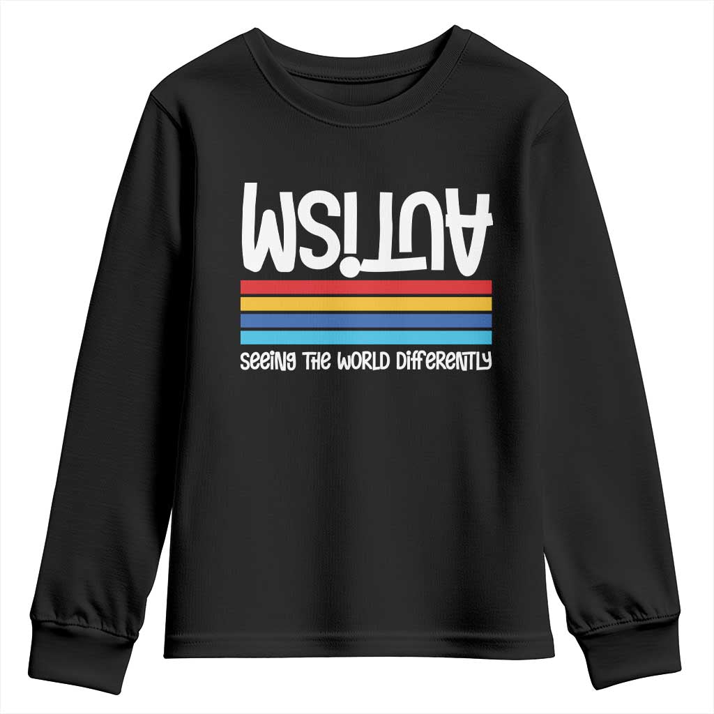 Autism Support Youth Sweatshirt Seeing the World Differently ASD Month