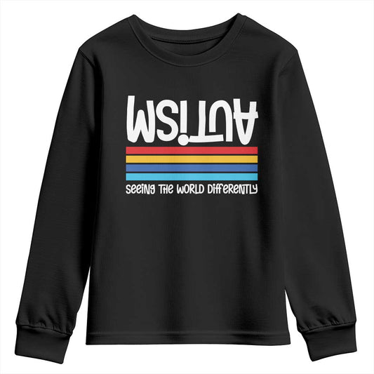 Autism Support Youth Sweatshirt Seeing the World Differently ASD Month