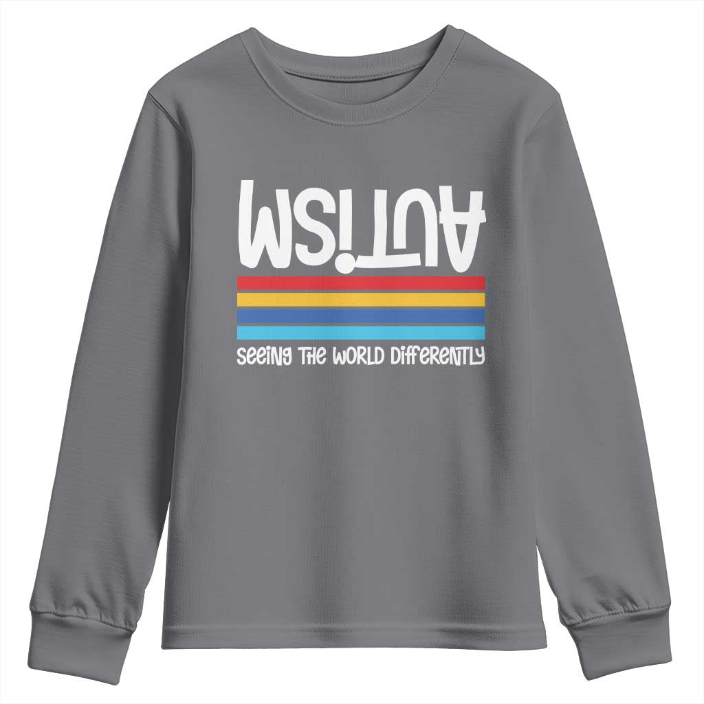 Autism Support Youth Sweatshirt Seeing the World Differently ASD Month