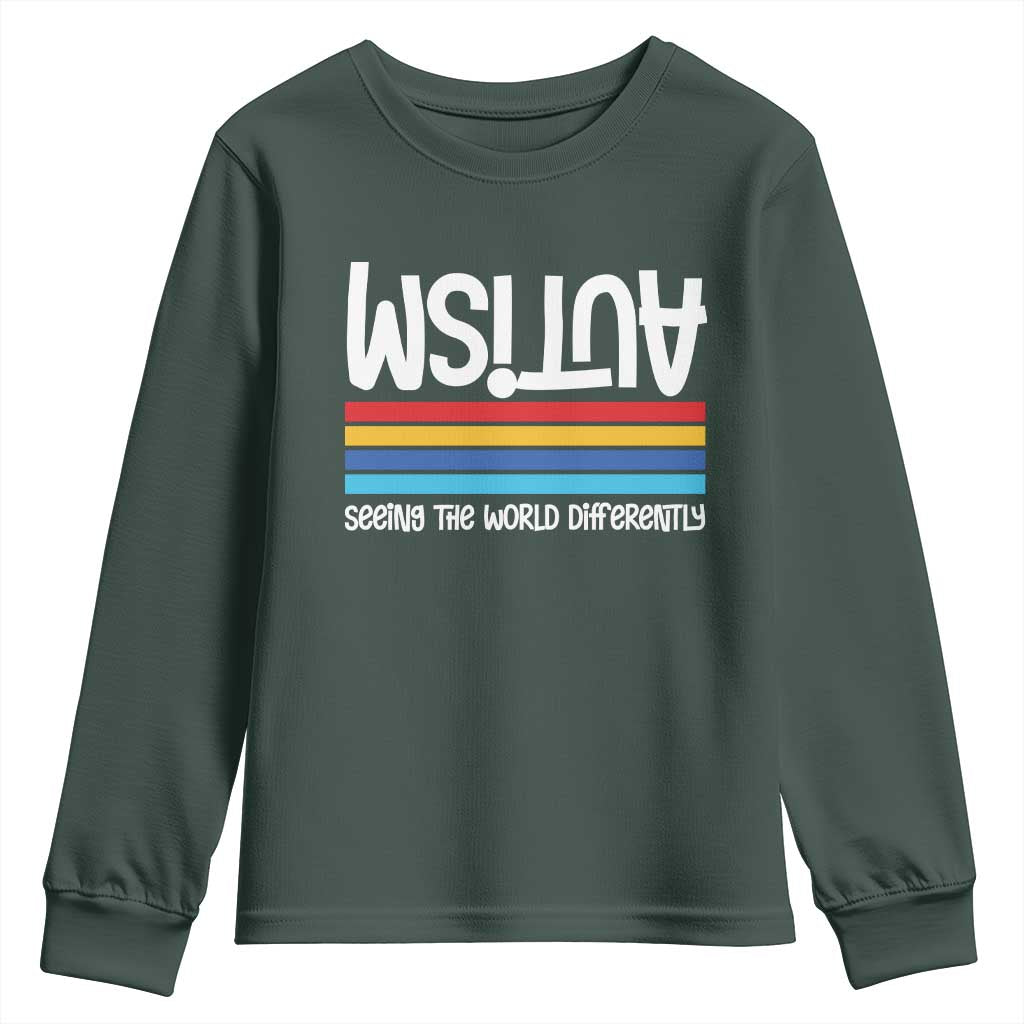 Autism Support Youth Sweatshirt Seeing the World Differently ASD Month