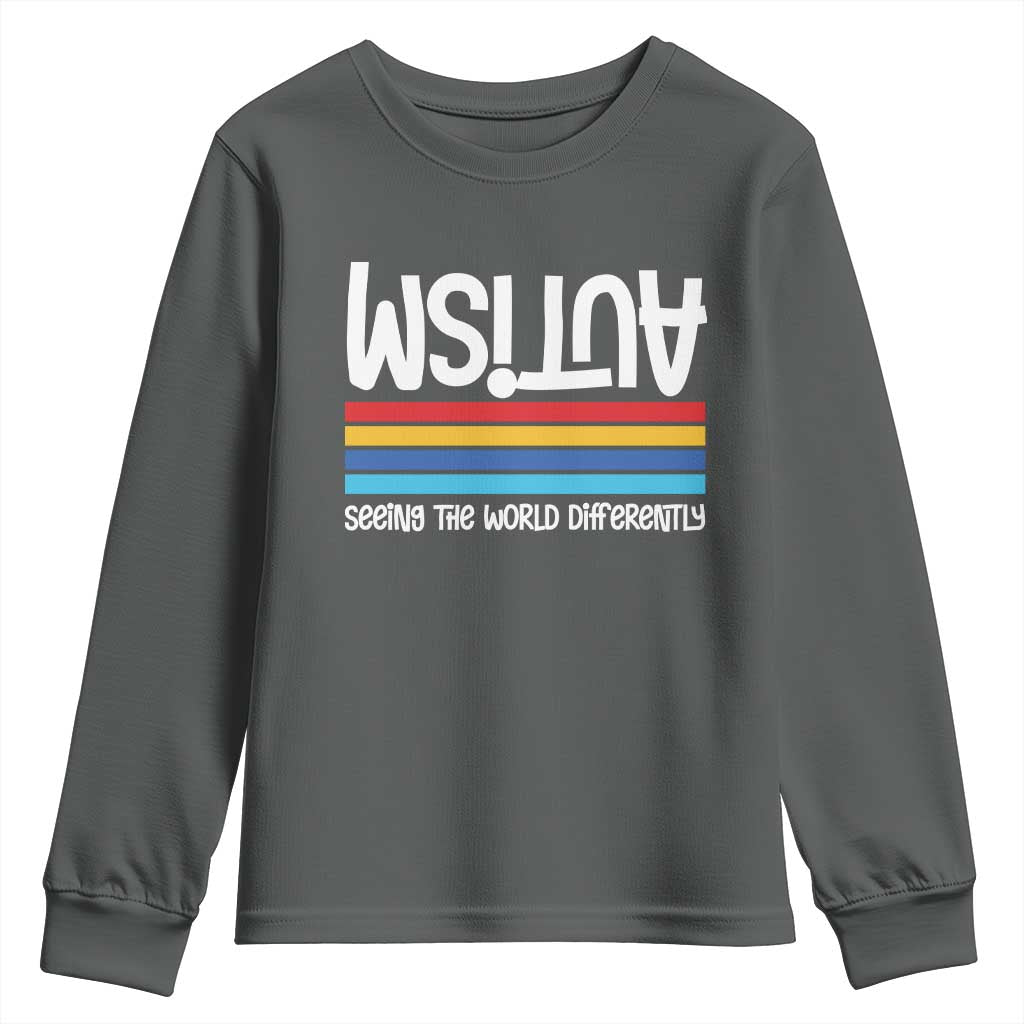 Autism Support Youth Sweatshirt Seeing the World Differently ASD Month