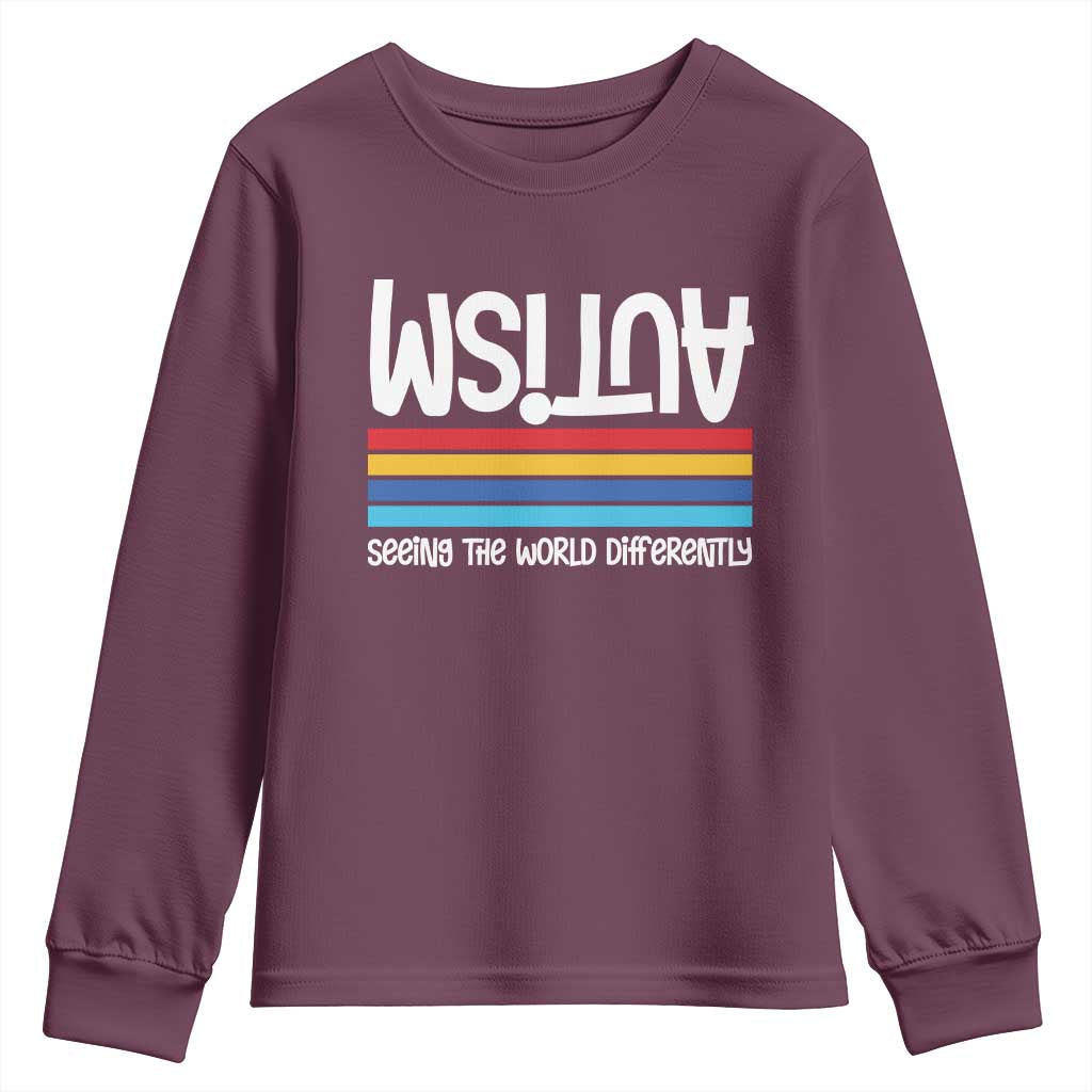 Autism Support Youth Sweatshirt Seeing the World Differently ASD Month