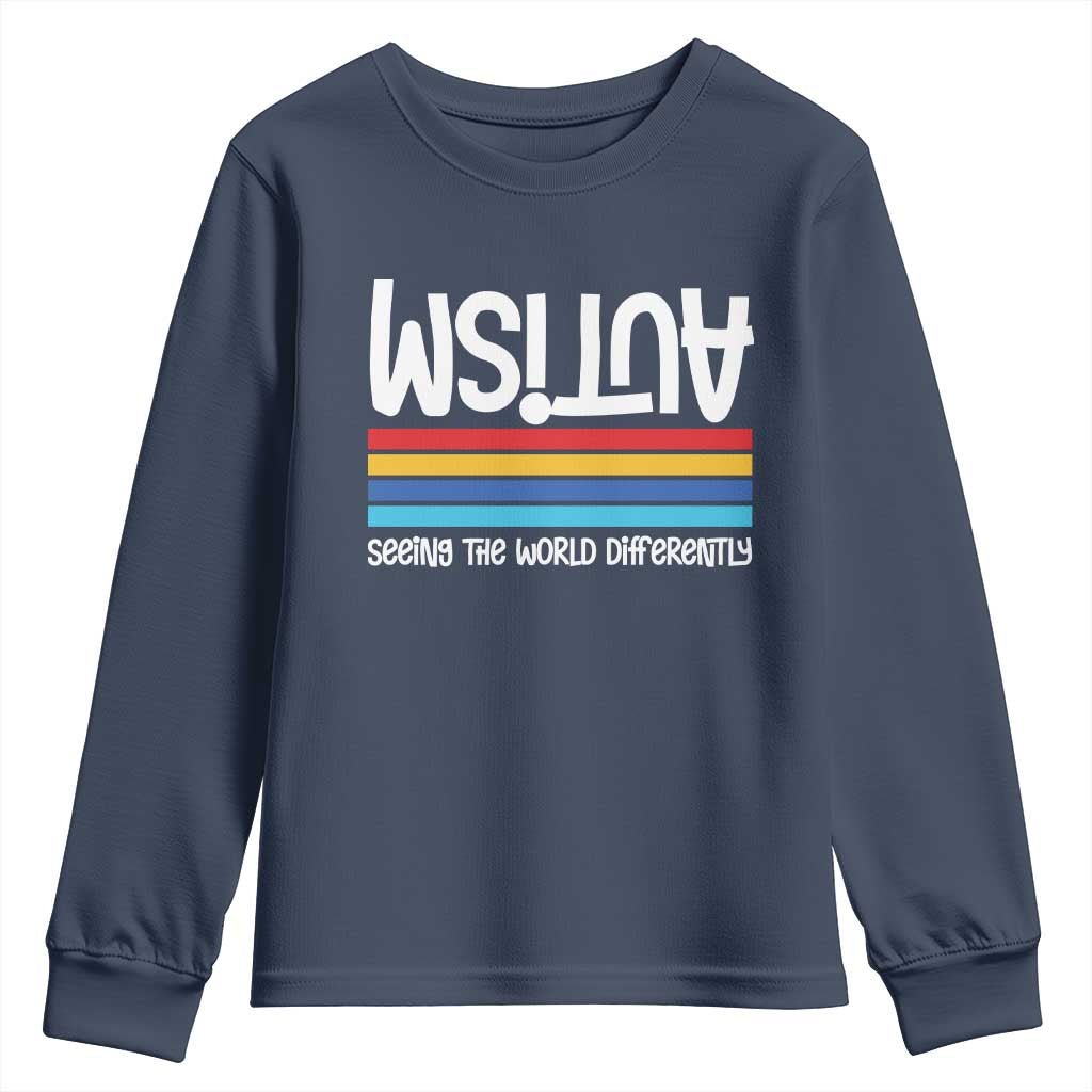 Autism Support Youth Sweatshirt Seeing the World Differently ASD Month