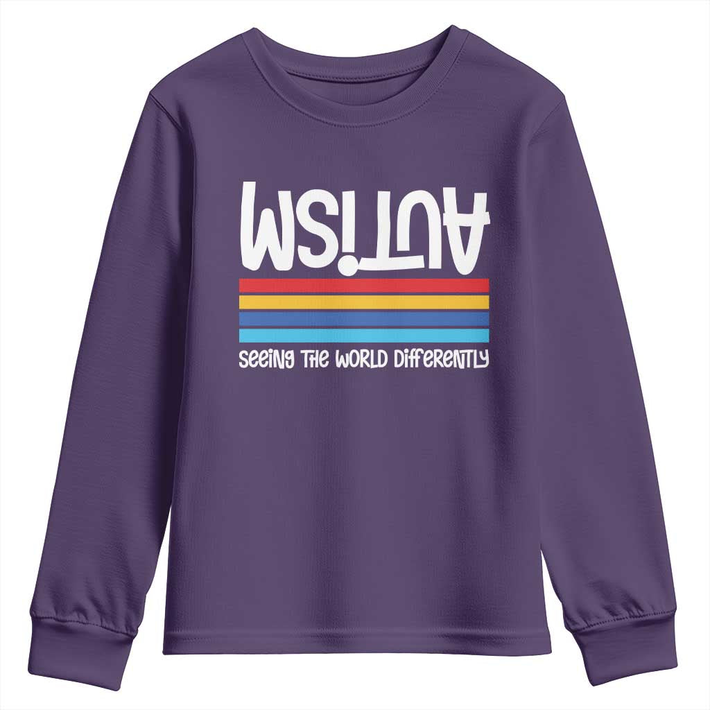 Autism Support Youth Sweatshirt Seeing the World Differently ASD Month