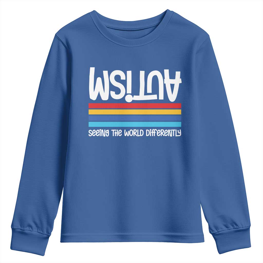 Autism Support Youth Sweatshirt Seeing the World Differently ASD Month
