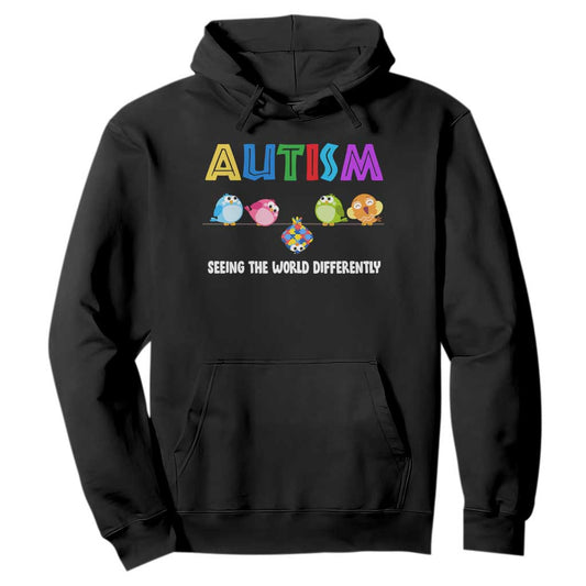 Autism Support Hoodie Seeing the World Differently ASD Cute Puzzle Pieces Owl