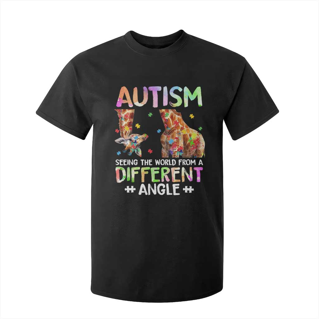 Autism Support Giraffe T Shirt For Kid Seeing The World Differently ASD