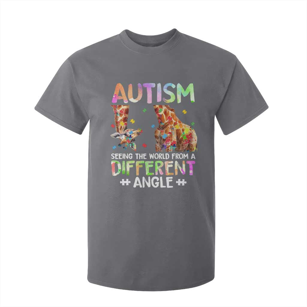 Autism Support Giraffe T Shirt For Kid Seeing The World Differently ASD