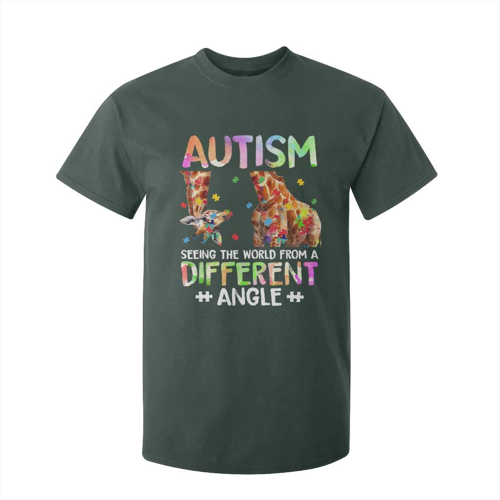 Autism Support Giraffe T Shirt For Kid Seeing The World Differently ASD
